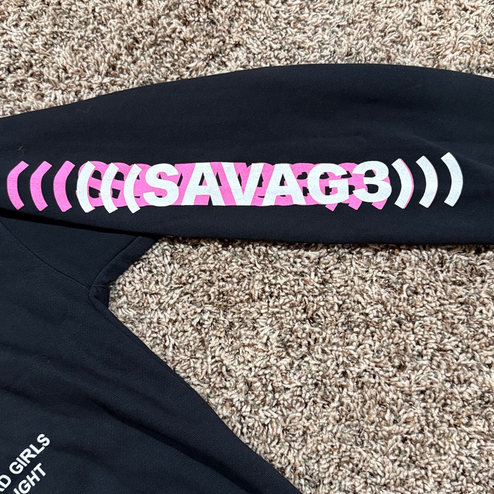 Fashion Nova Black Hoodie with Pink Accents - Picture 5 of 6